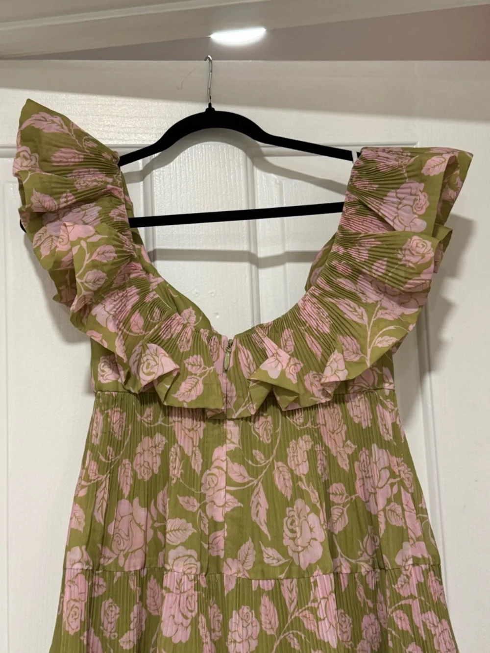 Zimmermann Olive Green Dress with Pink Floral Print - Picture 8 of 8